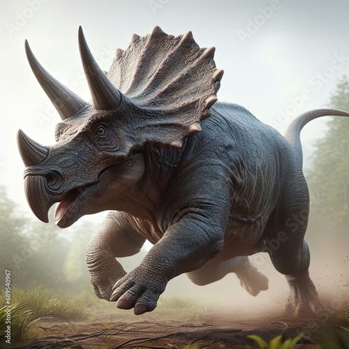 Triceratops Running © Ariestia