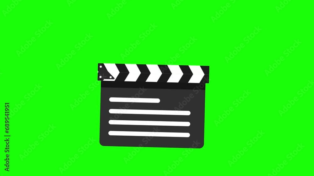 clapperboard animation take cut animation film clapperboard icon green screen countdown 3 2 1 action take cut film