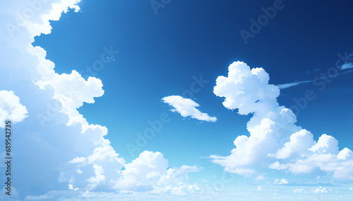 Beautiful Landscape Background blue Sky Clouds Oil Painting View Wallpaper Landscape Light Colours Green Blue Anime style Magic and Colorful