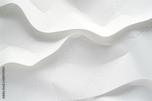 Extreme macro white paper waves background. abstract background of twisted sheet of white paper. Abstract background. © Оксана Олейник