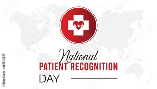 Vector illustration on the theme of National Patient Recognition Day observed each year during February.banner, Holiday, poster, card and background design.