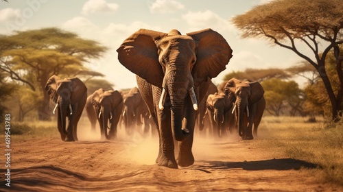 elephants in the desert