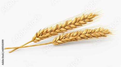 An ear of wheat isolated on transparent or white background