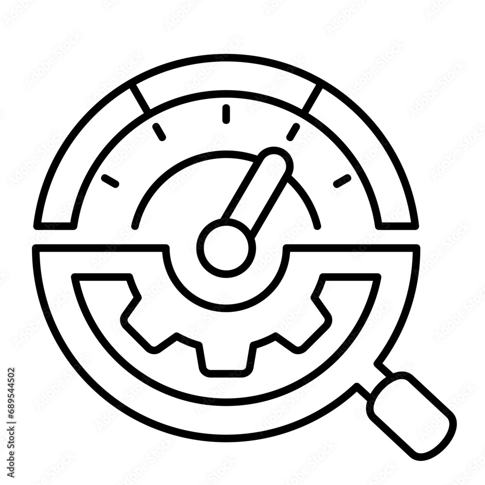 Benchmark  vector icon on line