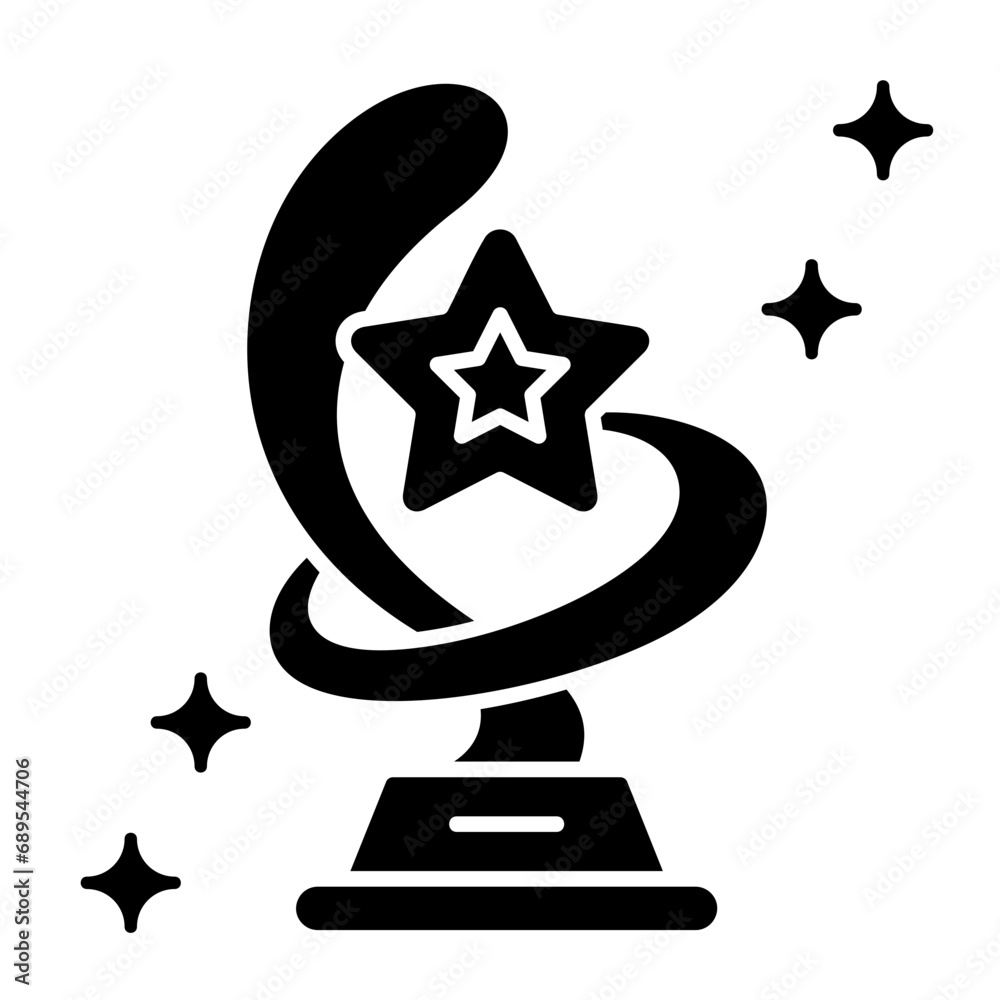 Trophy vector icon on glyph Trophy vector icon on glyph