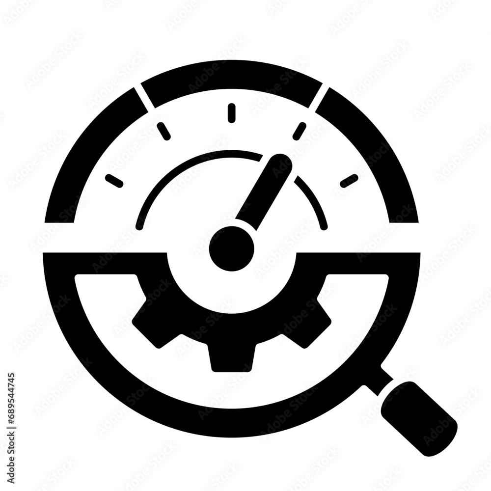 Benchmark vector icon on glyph Benchmark vector icon on glyph