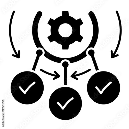 Impact vector icon on glyph