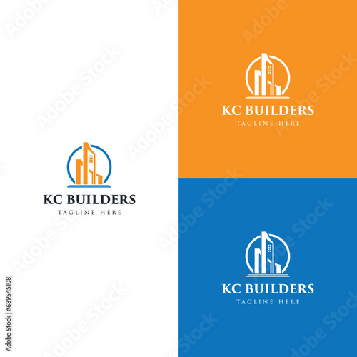 Vector Real Estate Logo Design Template Elements. Construction Architecture Building.