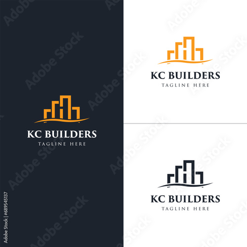 Vector Real Estate Logo Design Template Elements. Construction Architecture Building.