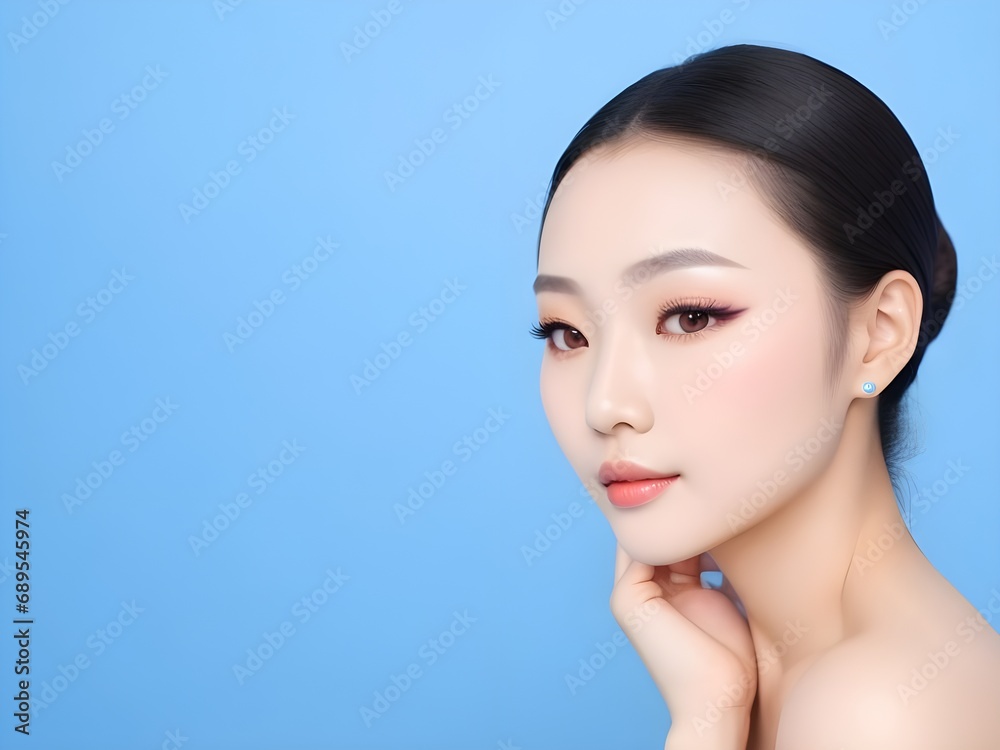 portrait of a woman soft skin in studio room portrait of a woman soft skin in studio room