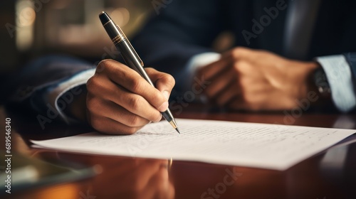 Signing Legal Documents Close-Up