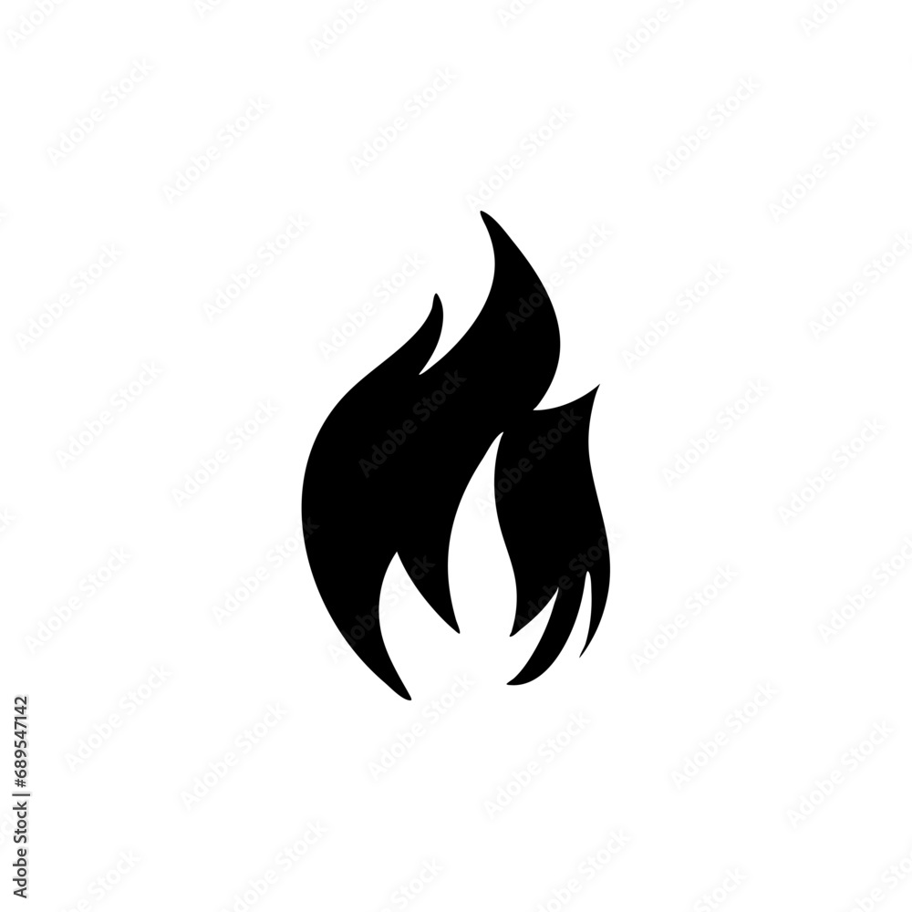 Fire flames silhouette 