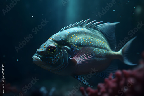 fish in aquarium.  © D