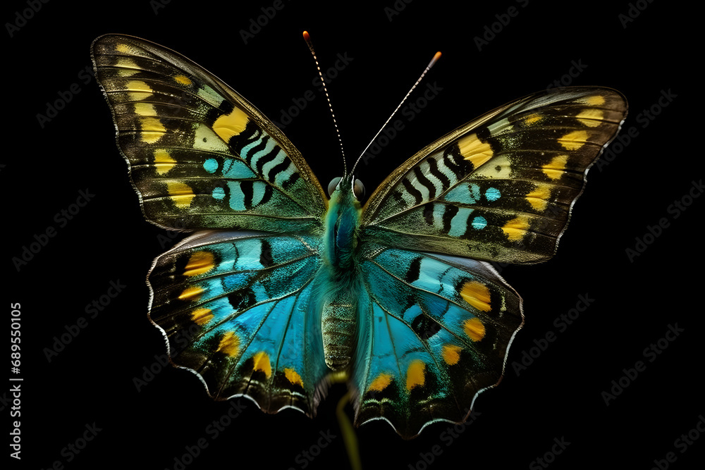 Obraz premium butterfly isolated on black. 