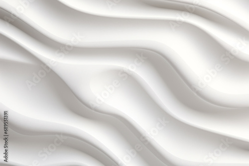 Abstract 3D White Liquid Wave Background