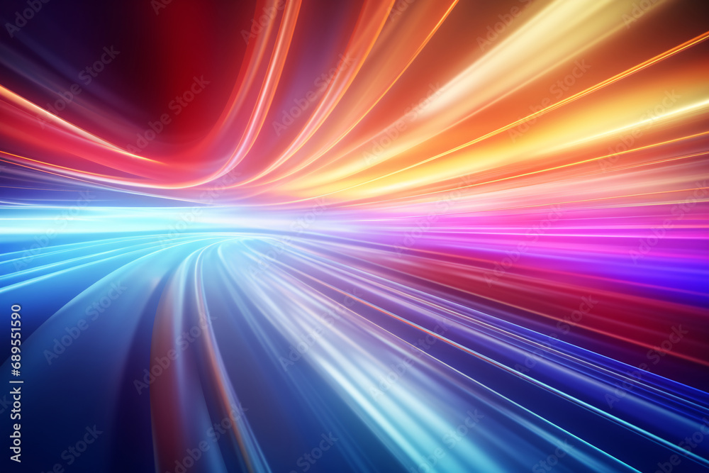 Abstract Background with Colorful Glowing Neon Light and Light Trails Abstract Background with Colorful Glowing Neon Light and Light Trails