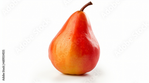 Poached Pear isolated on white background