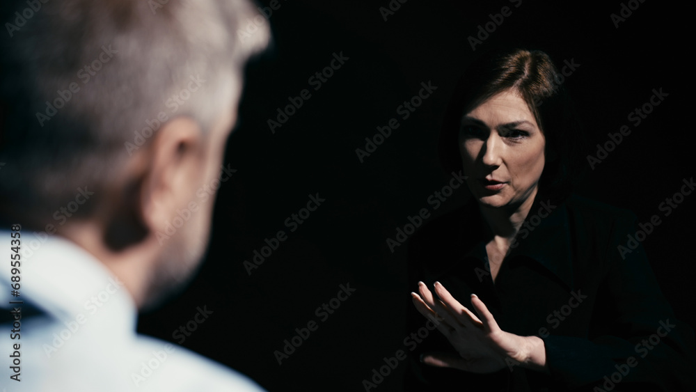 © Synthex - A woman in custody is denying involvement in the illegal drug trade during police interrogation