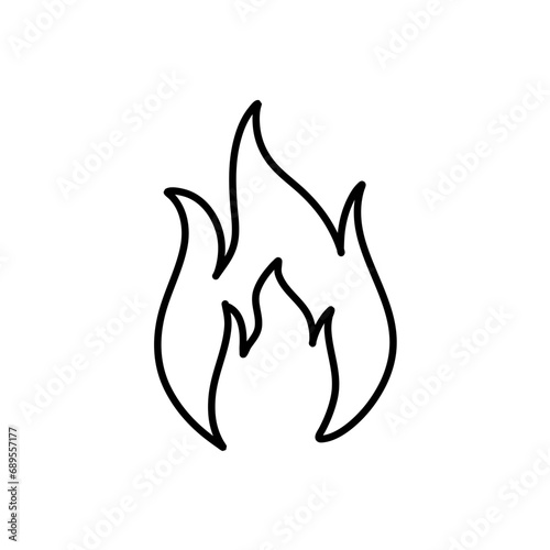 hand drawn flame line