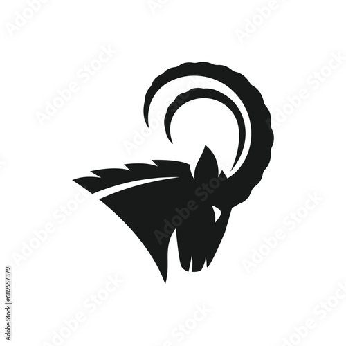 goat head logo vector icon illustration