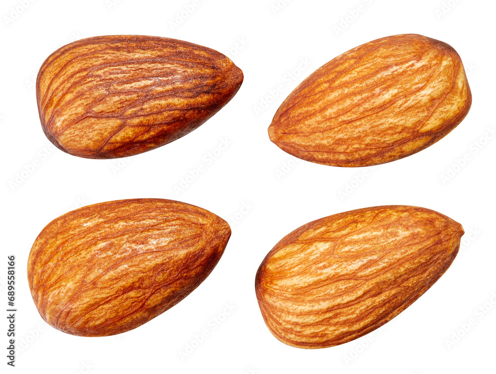Almond fruits nut isolated on white background Almond fruits nut isolated on white background