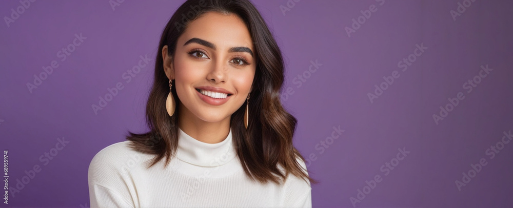 Beautiful Moroccan good woman nice fashion half body eye contact Beautiful Moroccan good woman nice fashion half body eye contact
