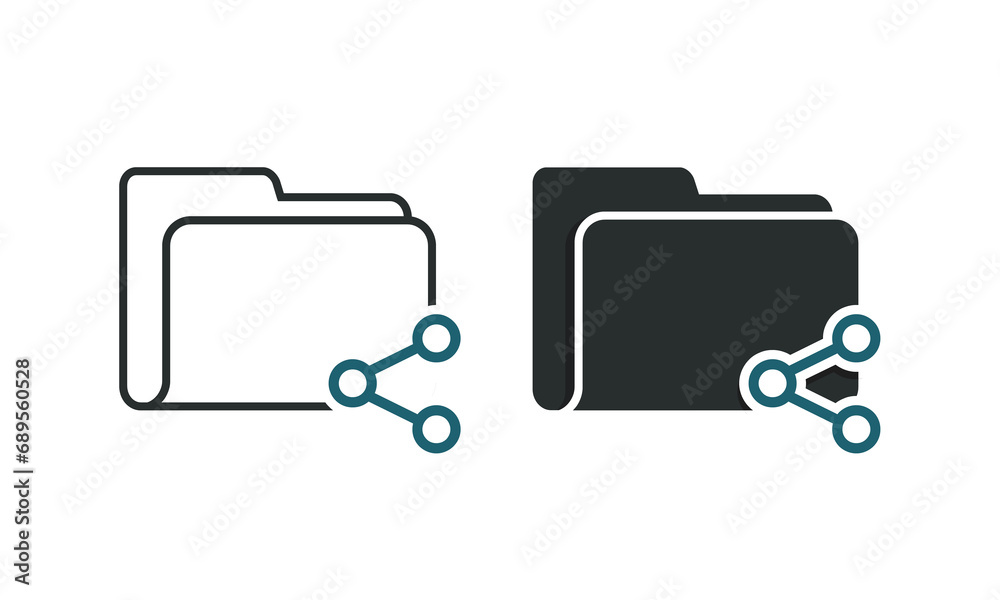 Folder archive share icon. illustration vector Folder archive share icon. illustration vector