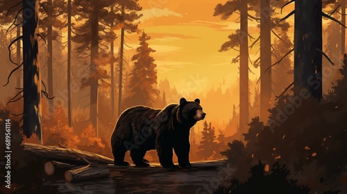 Golden Hour Bear Encounter