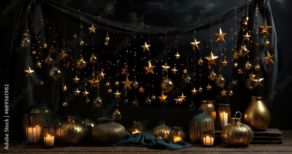 Starry Night: A Festive Symphony of Lights and Shadows