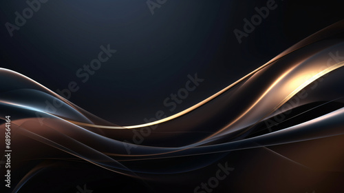Abstract lines wavy dynamic luxury concept background
