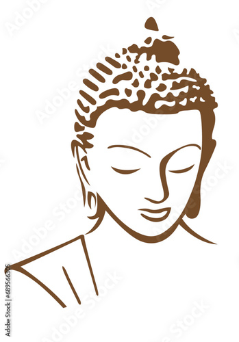 Vector illustration of statue of Buddha