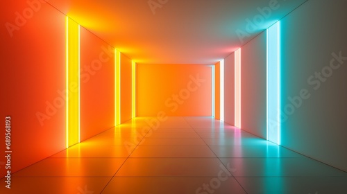 Abstract background with neon Lines