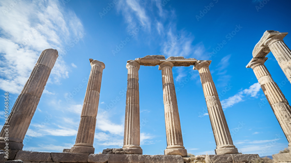 Ancient ruins of Greek pillars