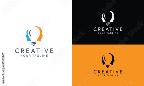 Brain Bulb Logo, Bulb Logo, Idea Logo, Tech Logo, Brain Logo