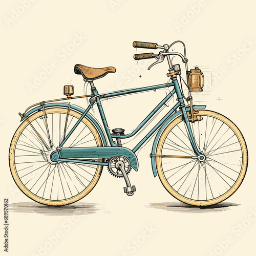 Explore Vintage Charm: Retro Bicycle Design Vector with Unique Letters & Labels!