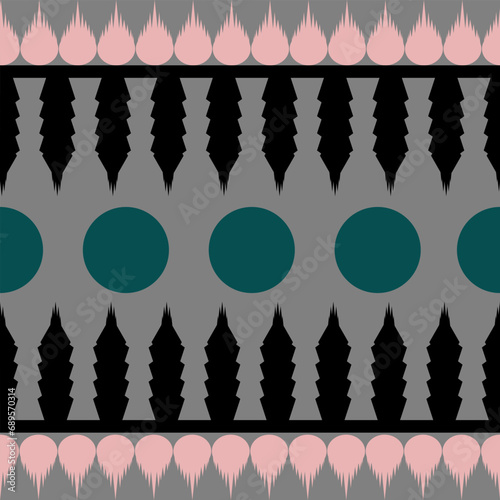 Seamless pattern from the geomatics shape combination shape, for textile, design for decorating , wallpaper , wrapping paper, fabric, backdrop and etc.
