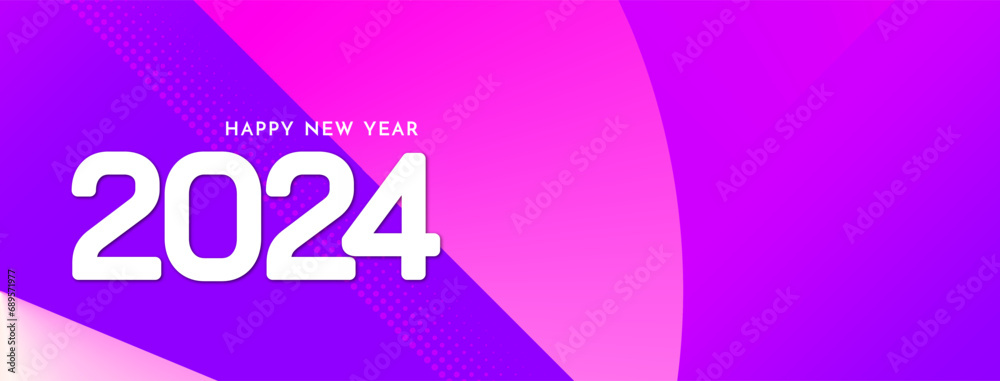 Happy new year 2024 modern celebration banner design Happy new year 2024 modern celebration banner design