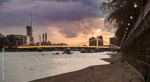 best view london albert bridge photo