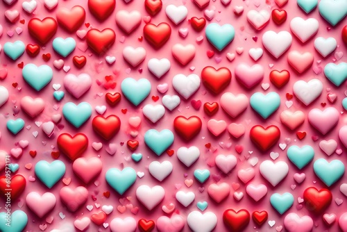 background with red hearts