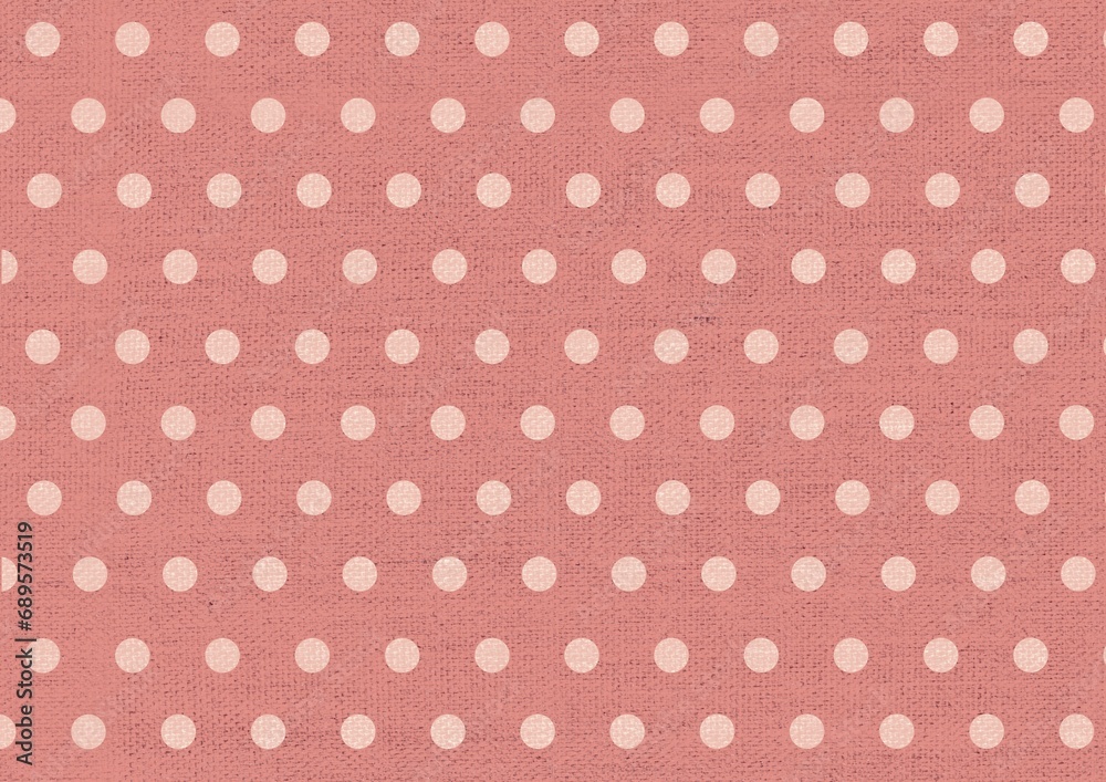 布質感のドット柄背景　ピンク