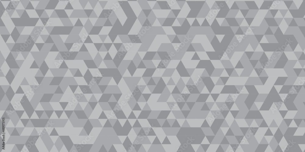 Seamless geometric pattern square shapes low polygon backdrop background. Abstract geometric wall tile and metal cube background triangle wallpaper. Gray and black polygonal background.