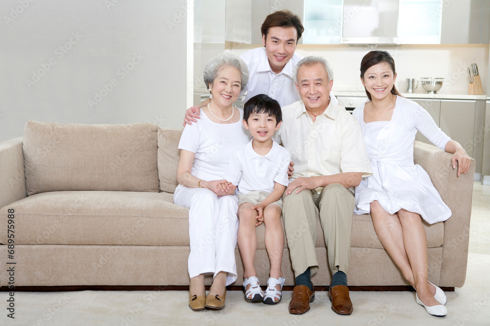 Portrait of a three generation family at home Portrait of a three generation family at home