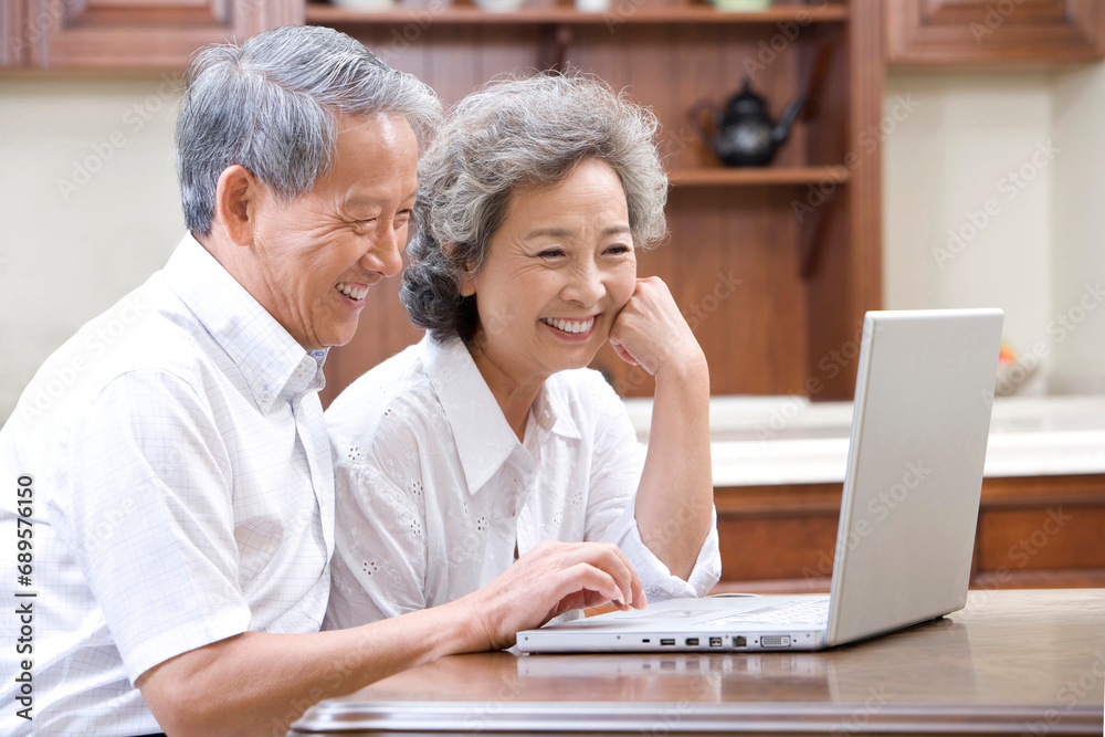 Senior adults using laptop Senior adults using laptop