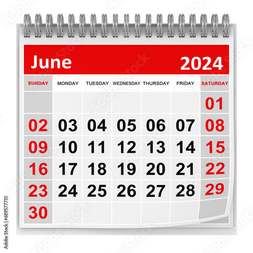 Calendar - June 2024 photo