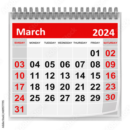 Calendar - March 2024