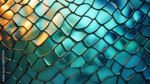 blue and green net