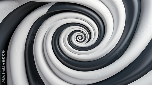 Illusion art spiral background black white 04