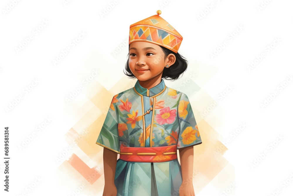 child wearing traditional southeast asian clothing child wearing traditional southeast asian clothing
