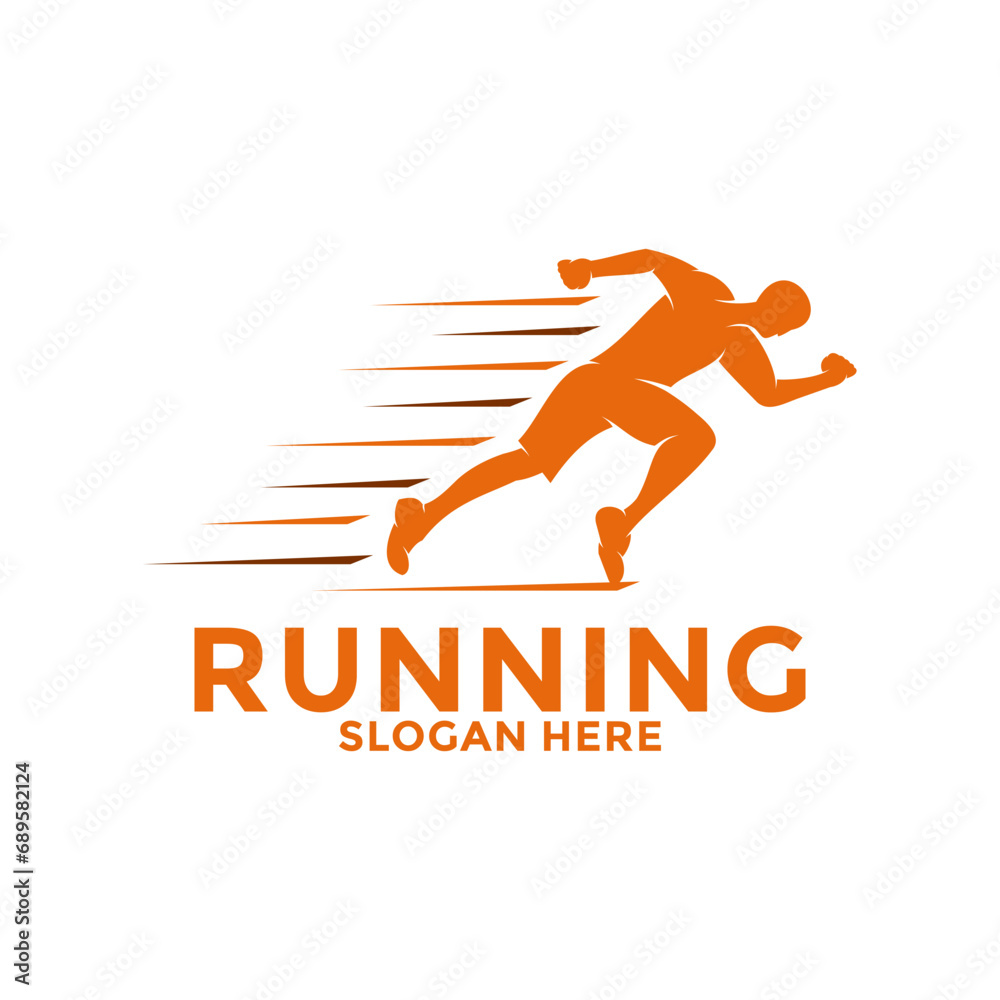 Running and marathon logo design template, Run Club Logo, Abstract People Running logo vector Running and marathon logo design template, Run Club Logo, Abstract People Running logo vector