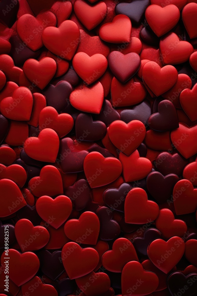 Valentines red hearts background Valentines red hearts background